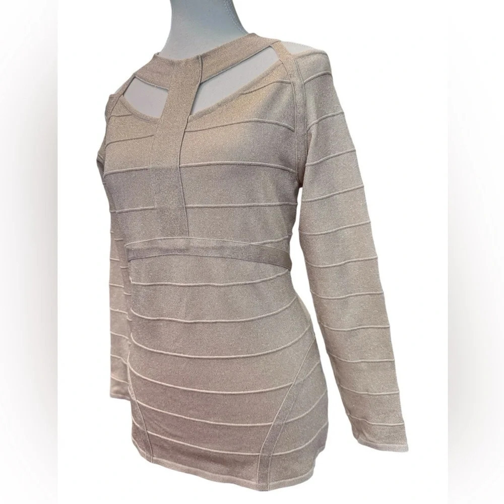Boston Proper | Metallic Cutout Top — image 2 of 8